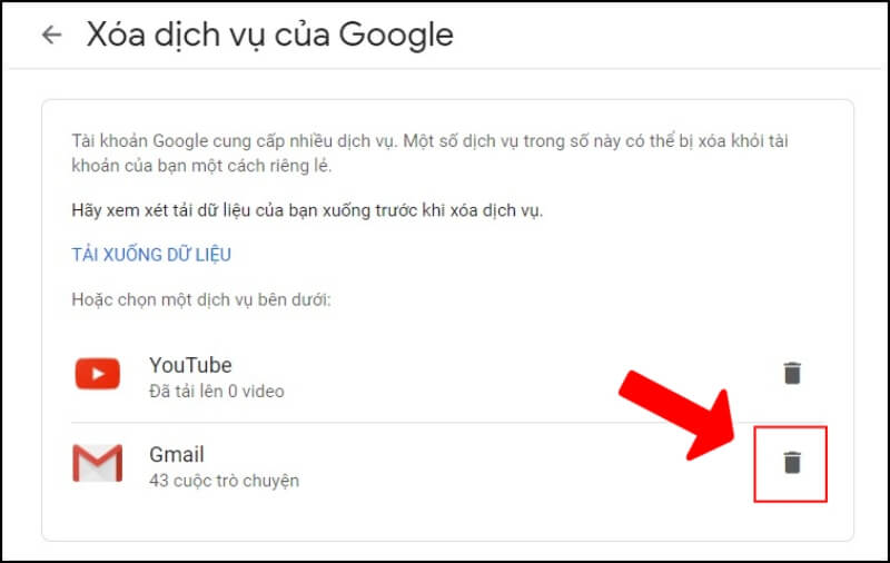 Bạn không thể thay đổi địa chỉ Gmail mà chỉ bằng cách xóa vĩnh viễn