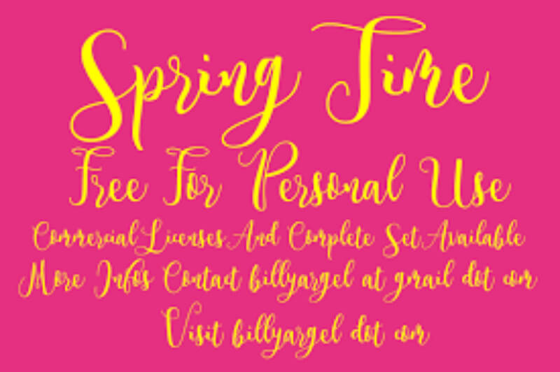 3- Font chữ ZF springtime ấn tượng và vô cùng đáng yêu