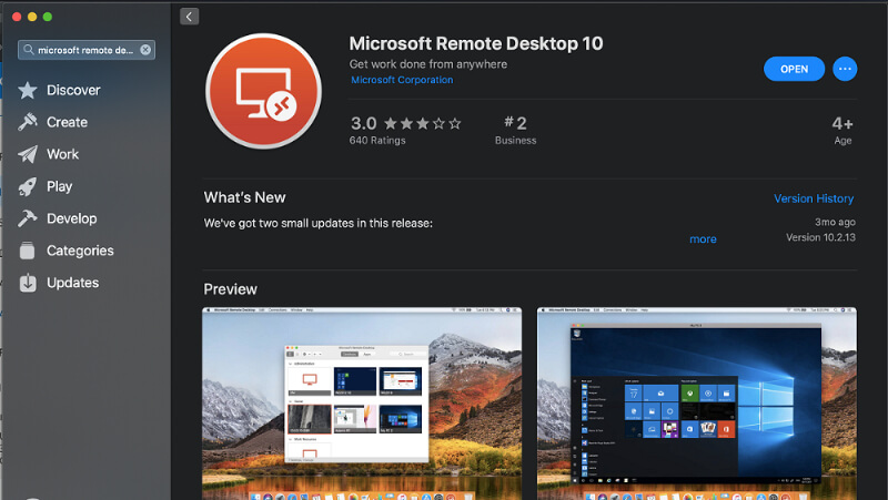Hình 1. Tải về ứng dụng Microsoft Remote Desktop