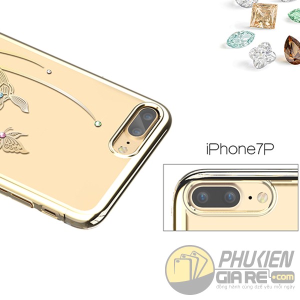 Ốp thời trang Iphone 7 Plus đính đá hiệu KingxBar