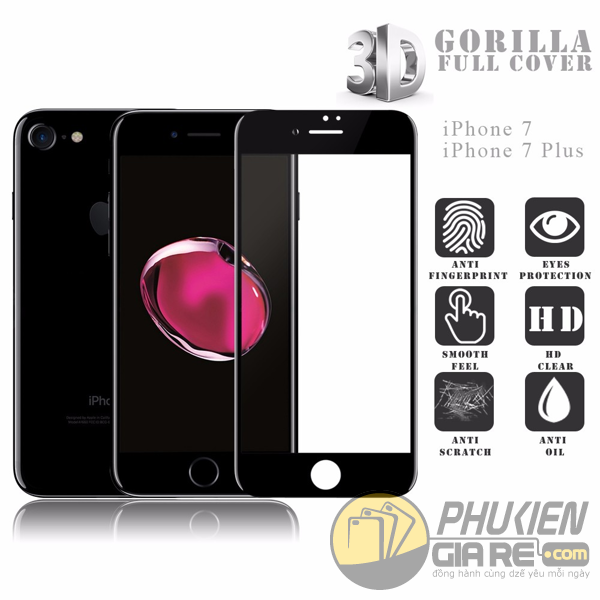 Dán cường lực 9H iPhone 8 hiệu V-Max 3D màu full màn hình