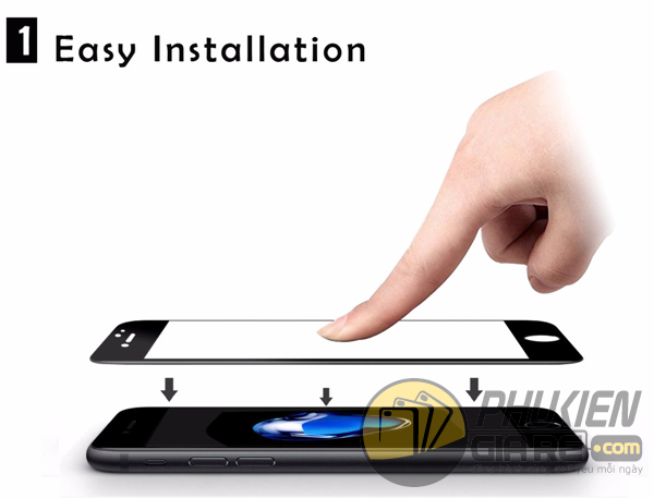 Dán cường lực 9H iPhone 8 hiệu V-Max 3D màu full màn hình
