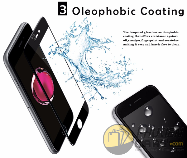 Dán cường lực 9H iPhone 8 hiệu V-Max 3D màu full màn hình