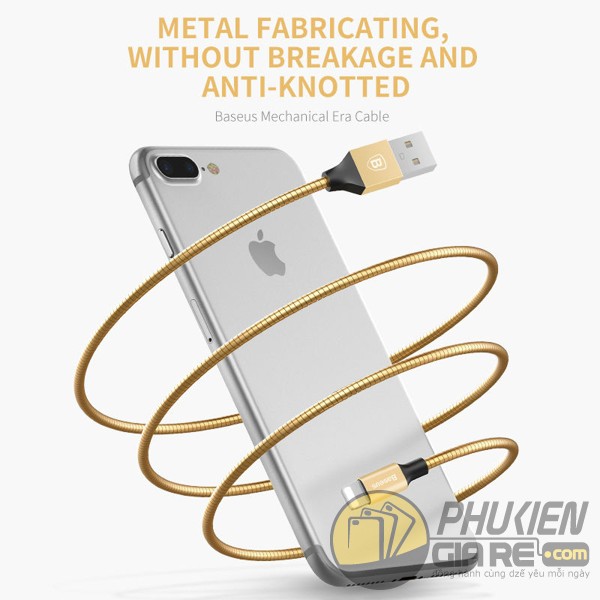 Cáp sạc iPhone lightning Baseus Metal Mechanical Era