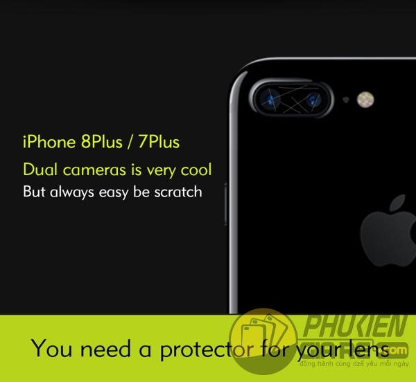 Dán cường lực camera iPhone 8 Plus hiệu Benks