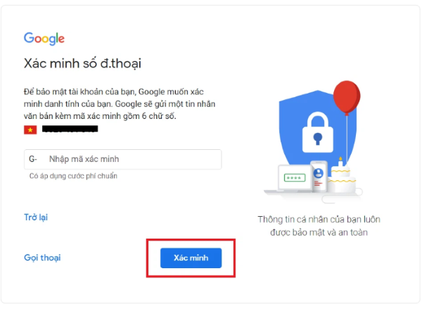 1 số điện thoại tạo được bao nhiêu gmail