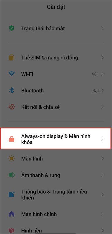 cách bật khoá chạm cho điện thoại Xiaomi