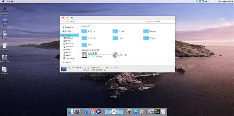 cách cài giao diện macos cho windows