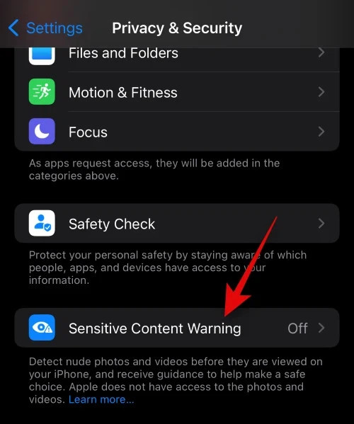 Cách chặn nội dung nhạy cảm trên iOS 17