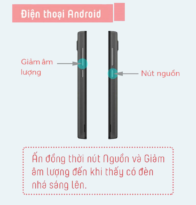 cách chụp màn hình điện thoại chung cho điện thoại Android