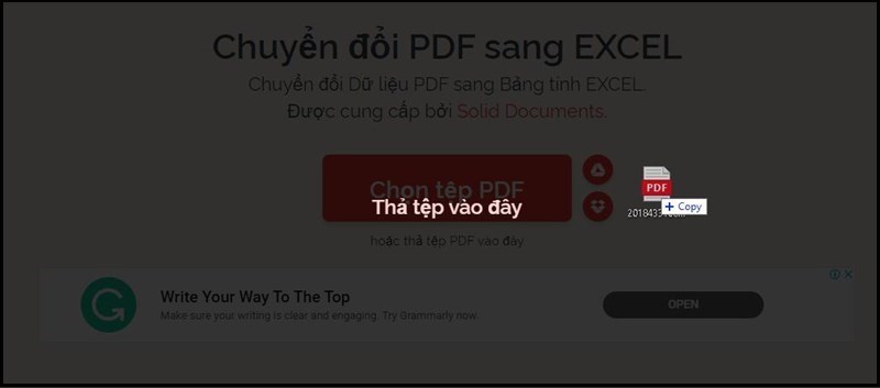 cách chuyển đổi pdf sang excel