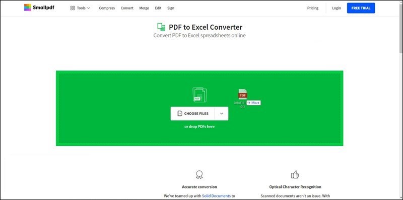 cách chuyển đổi pdf sang excel