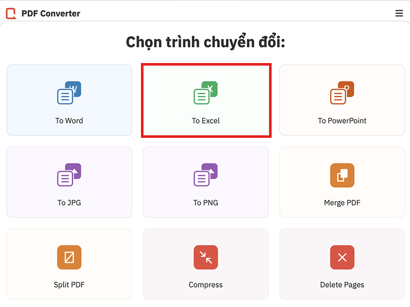 cách chuyển đổi pdf sang excel