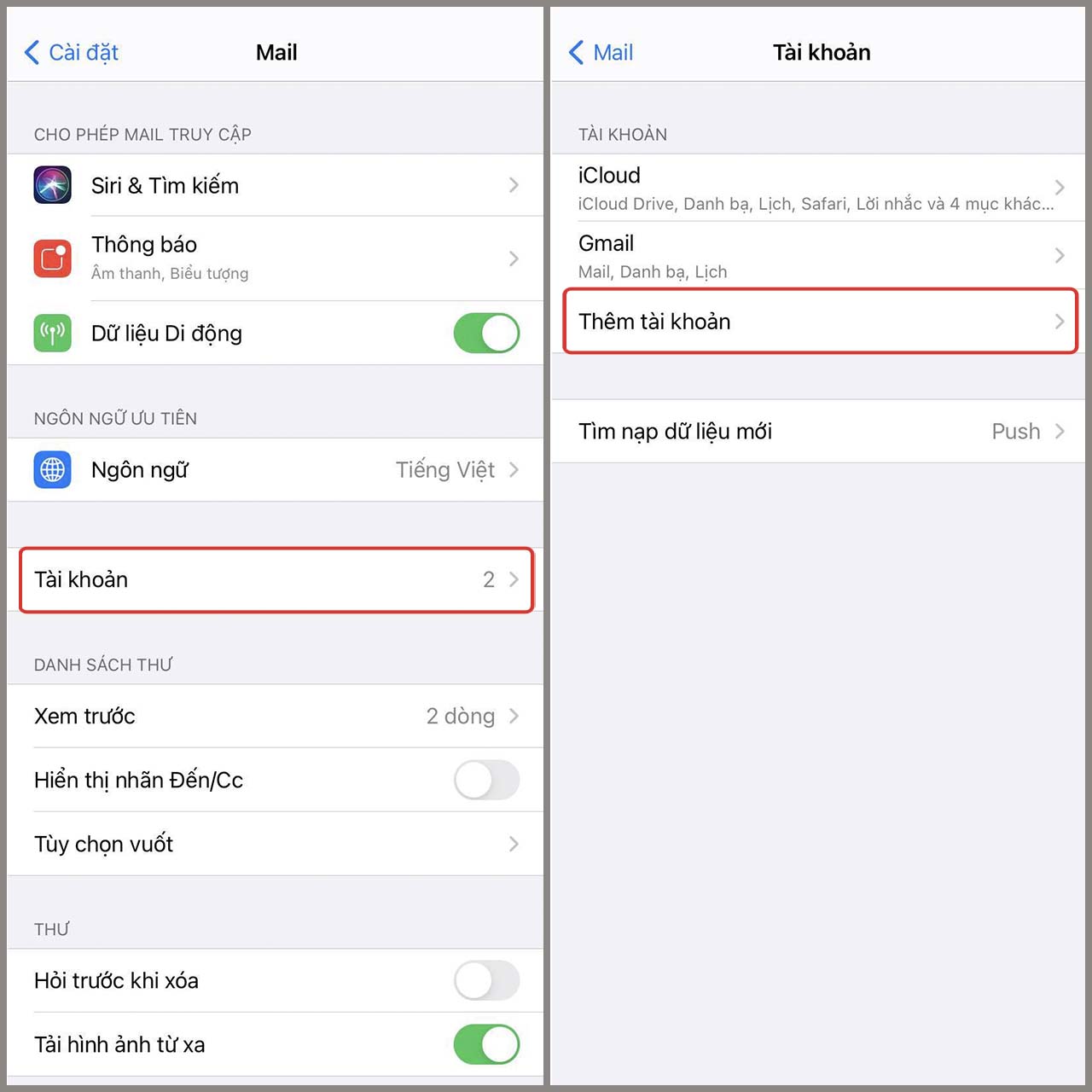 cách đăng nhập gmail trên iphone