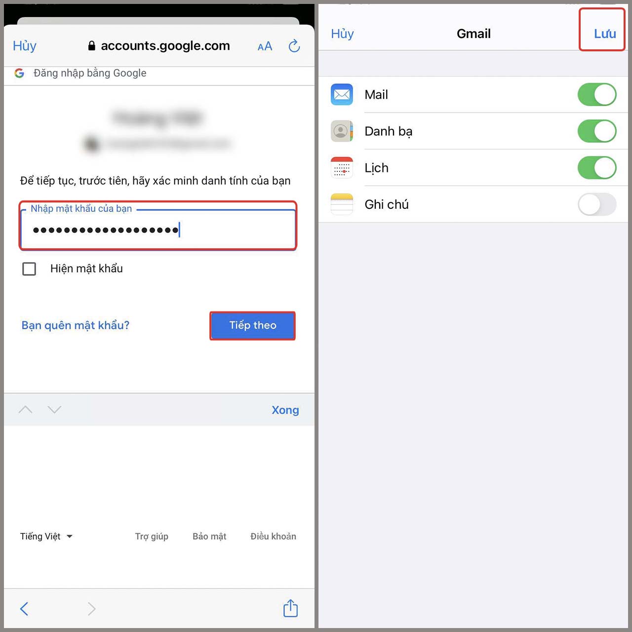 cách đăng nhập gmail trên iphone