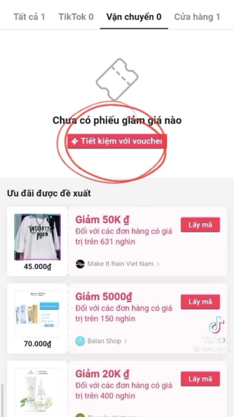 cách lấy mã freeship tiktok