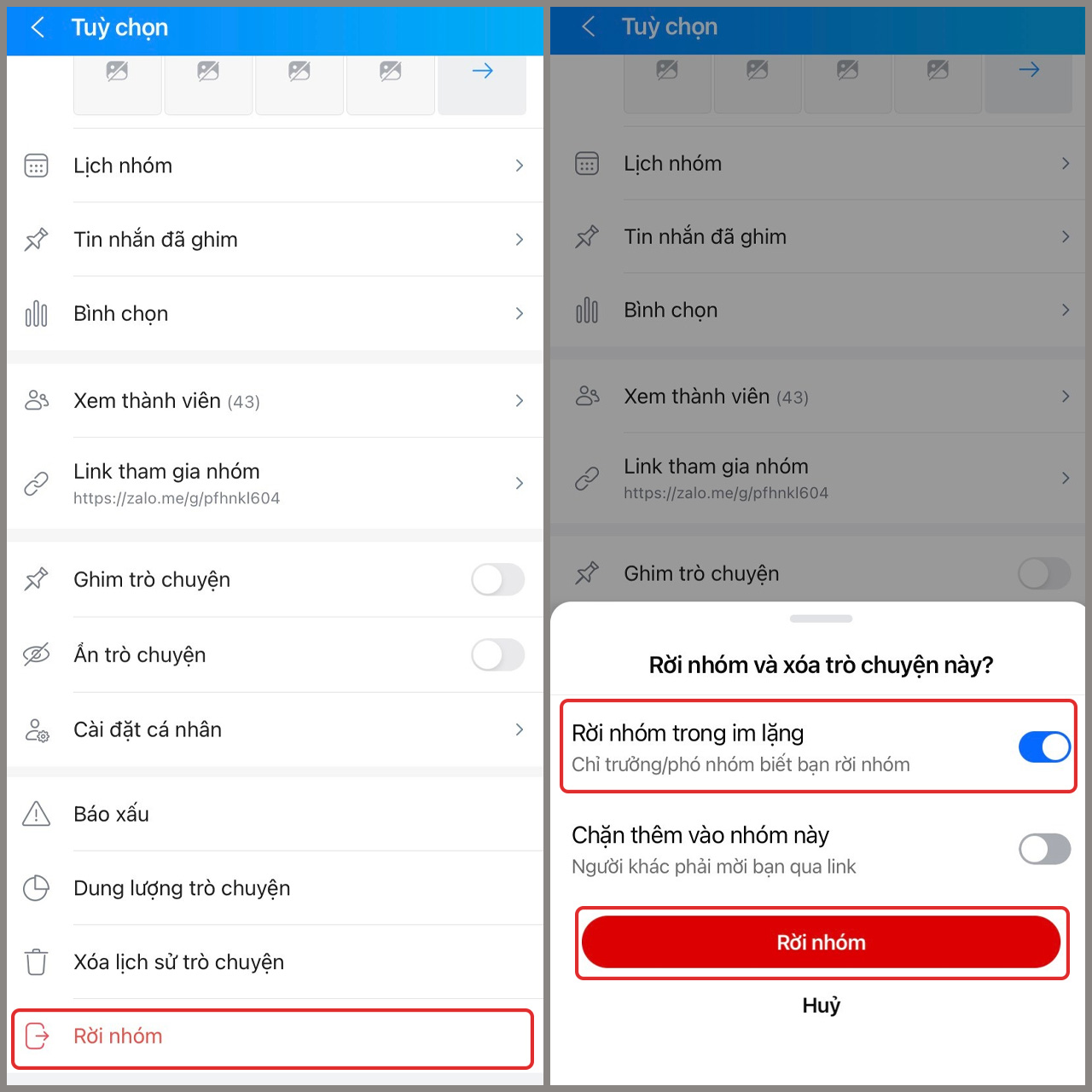Cách rời khỏi nhóm Zalo trong im lặng bạn nên biết