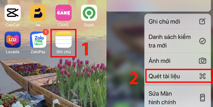 cách scan tài liệu thành PDF bằng note trên iphone