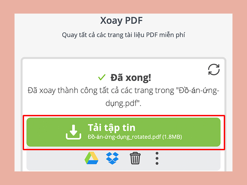 cách xoay file pdf bị ngược và lưu lại