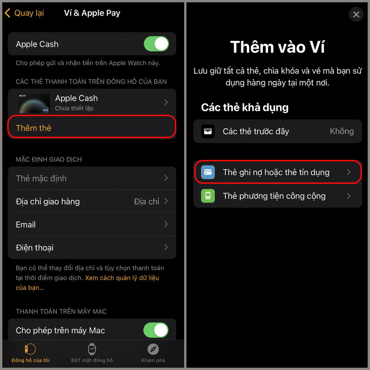 hướng dẫn sử dụng apple pay trên apple watch