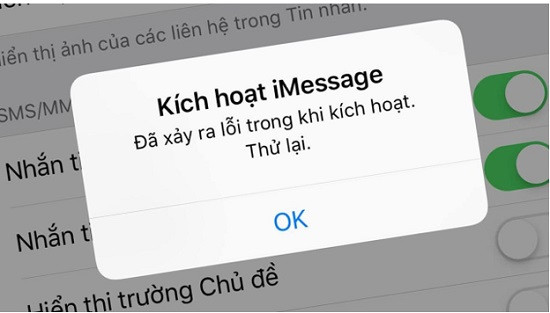 iPhone bị lỗi iMessage