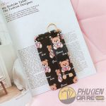 Ốp lưng iPhone 7 Plus hình gấu dễ thương có đai cầm tay 5735 Ốp lưng iPhone 7 Plus hình gấu dễ thương có đai cầm tay 5735