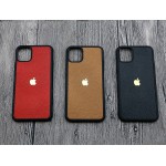 Ốp lưng iPhone 11 GUDA - Da Bò Vân Mil kèm logo táo nhôm