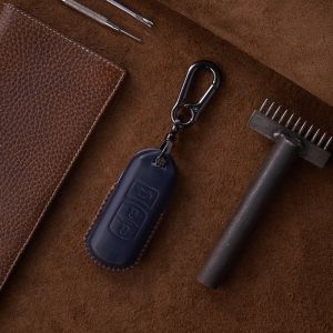 Bao Da Chìa Khóa Ô Tô Handmade Mazda 2 3 Nút Da Bò Pullup Màu Xanh Đen Bao Da Chìa Khóa Ô Tô Handmade Mazda 2 3 Nút Da Bò Pullup Màu Xanh Đen